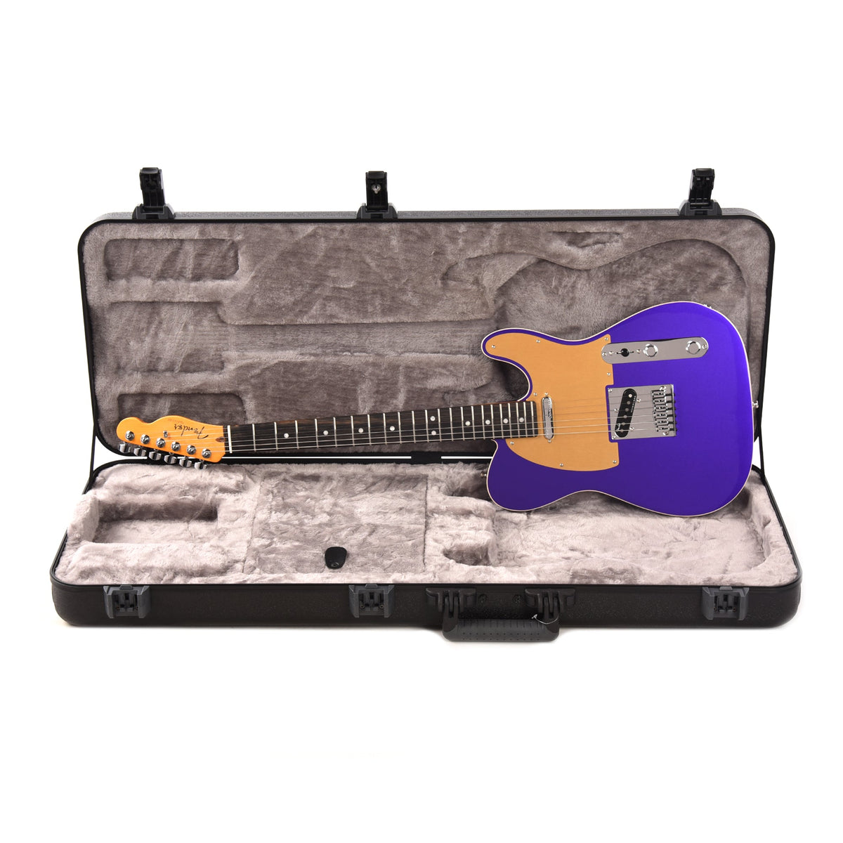 Fender American Ultra Telecaster Plum Metallic & Anodized Gold Pickguard - View 9 | MusicMarket
