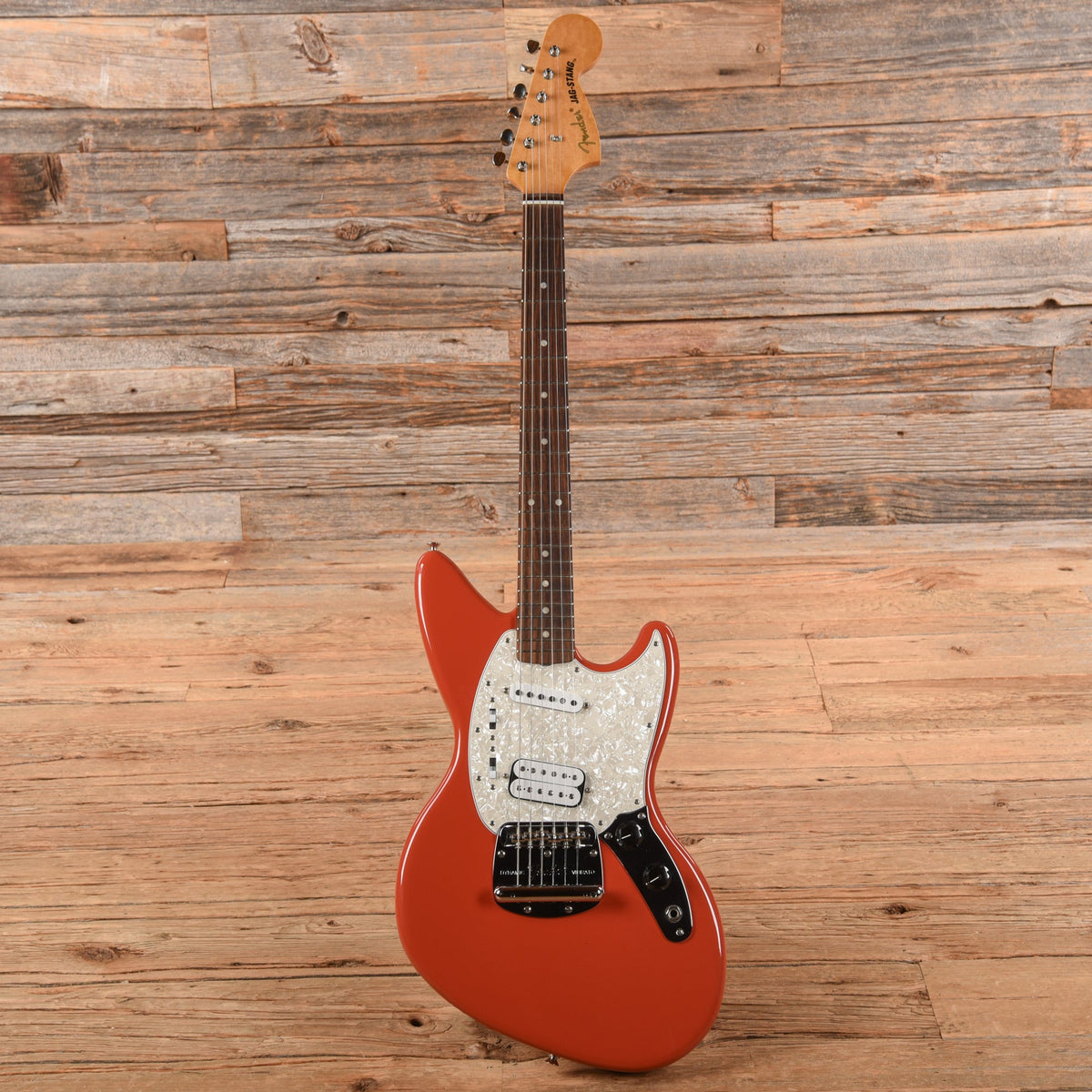 Fender Artist Kurt Cobain Signature Jag-Stang Fiesta Red 2021 - View 4 | MusicMarket