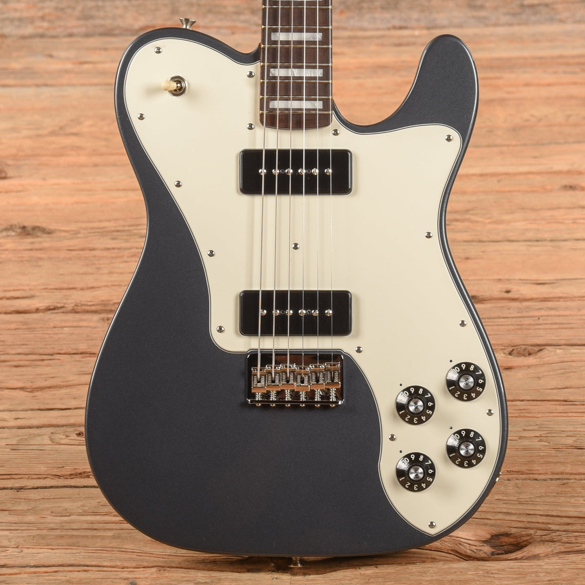 Fender Chris Shiflett Cleaver Signature Telecaster Deluxe Charcoal Frost Metallic 2024 - MusicMarket