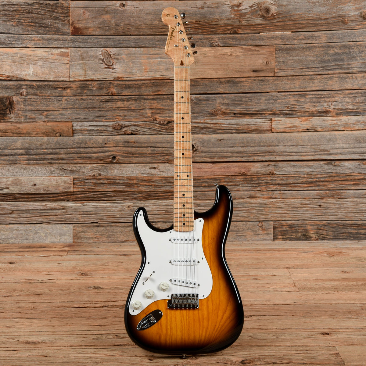 Fender Custom Classic 1957 Stratocaster Gene Baker 2-Tone Sunburst 1995 LEFTY - View 4 | MusicMarket