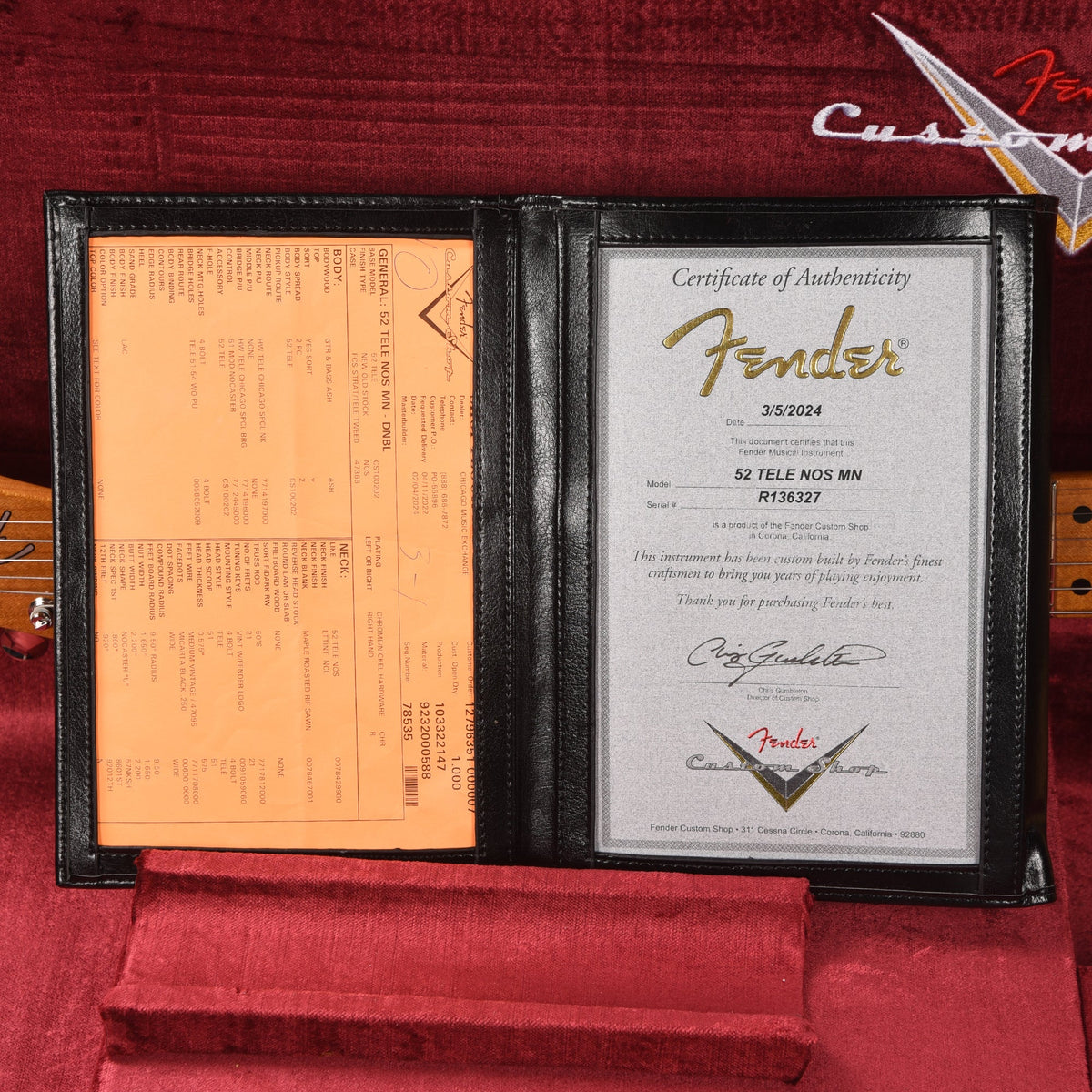 Fender Custom Shop 1952 Telecaster "Chicago Special" NOS Dirty Nocaster Blonde w/Roasted Neck - View 10 | MusicMarket