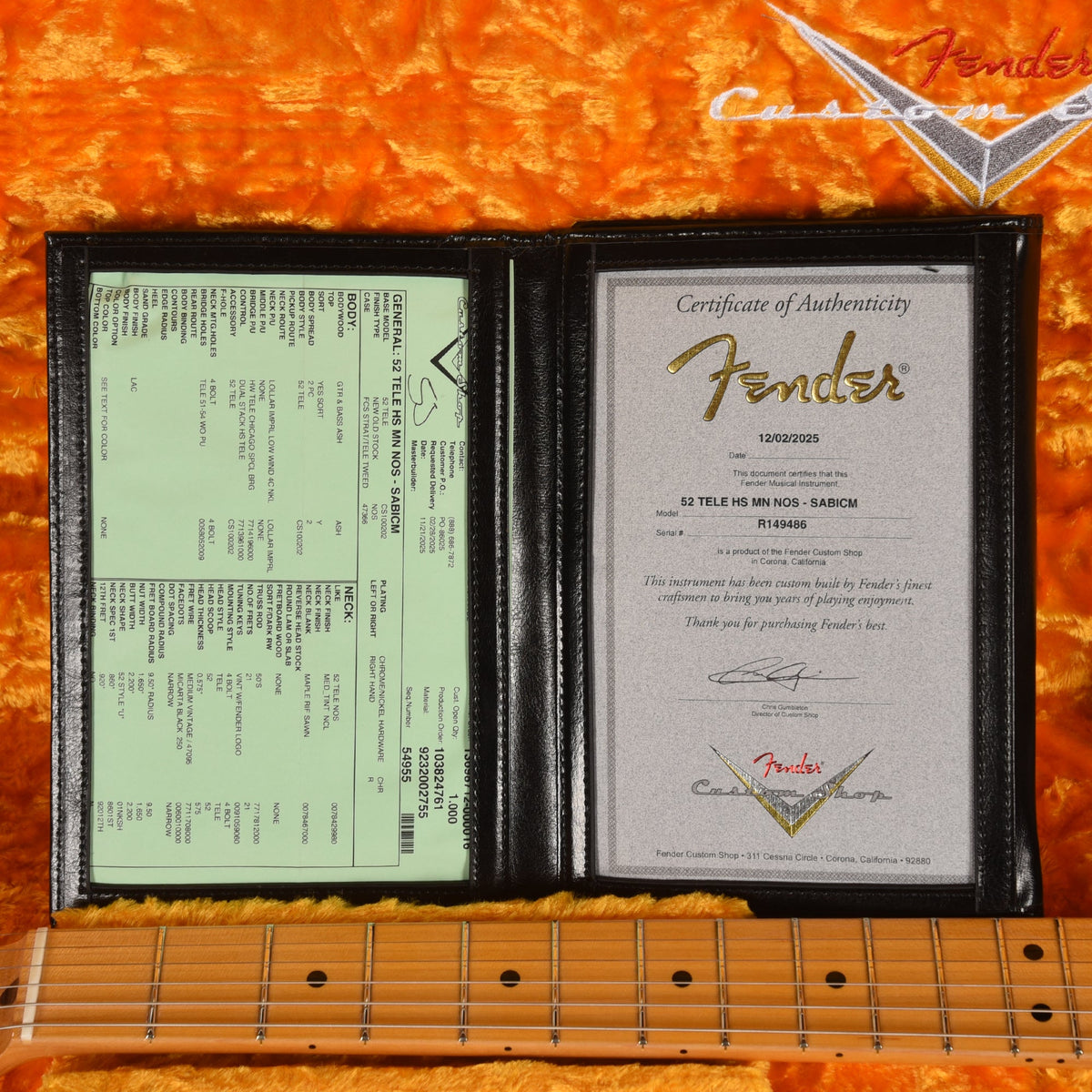 Fender Custom Shop 1952 Telecaster HS "Chicago Special" NOS Super Aged Blue Ice Metallic - View 9 | MusicMarket