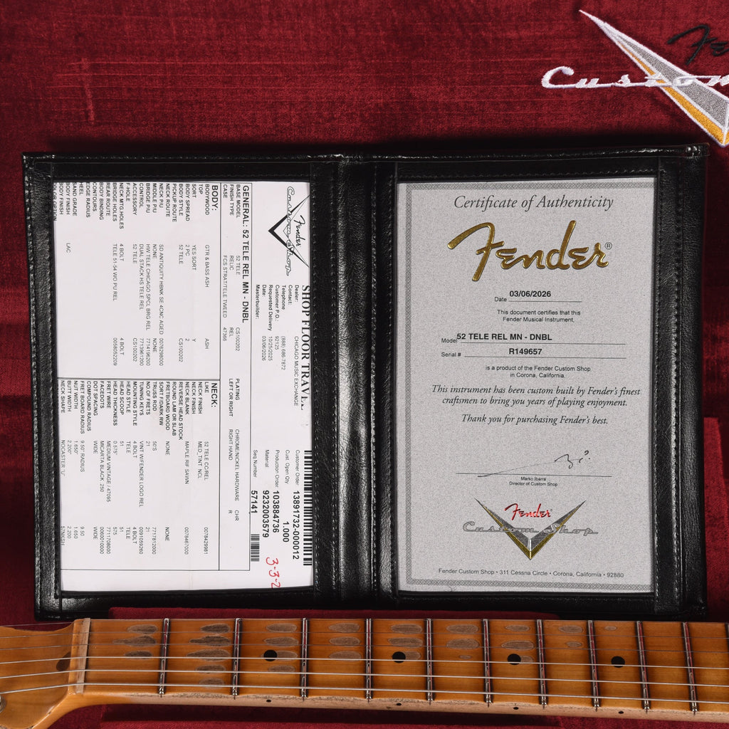 Fender Custom Shop 1952 Telecaster HS "Chicago Special" Relic Dirty Nocaster Blonde w/Duncan Antiquity - View 9 |
