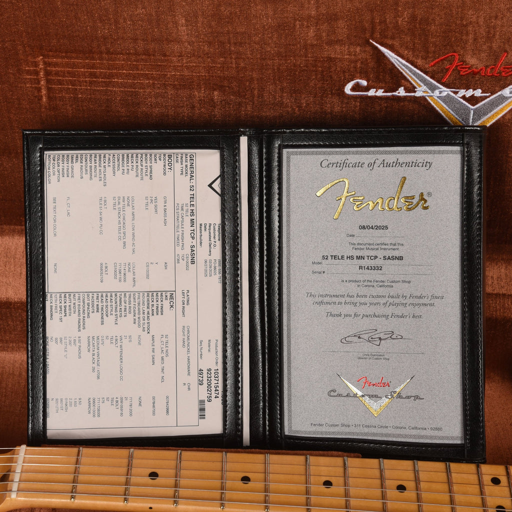 Fender Custom Shop 1952 Telecaster HS "Chicago Special" Time Capsule Super Aged Sonic Blue - View 9 | MusicMarket