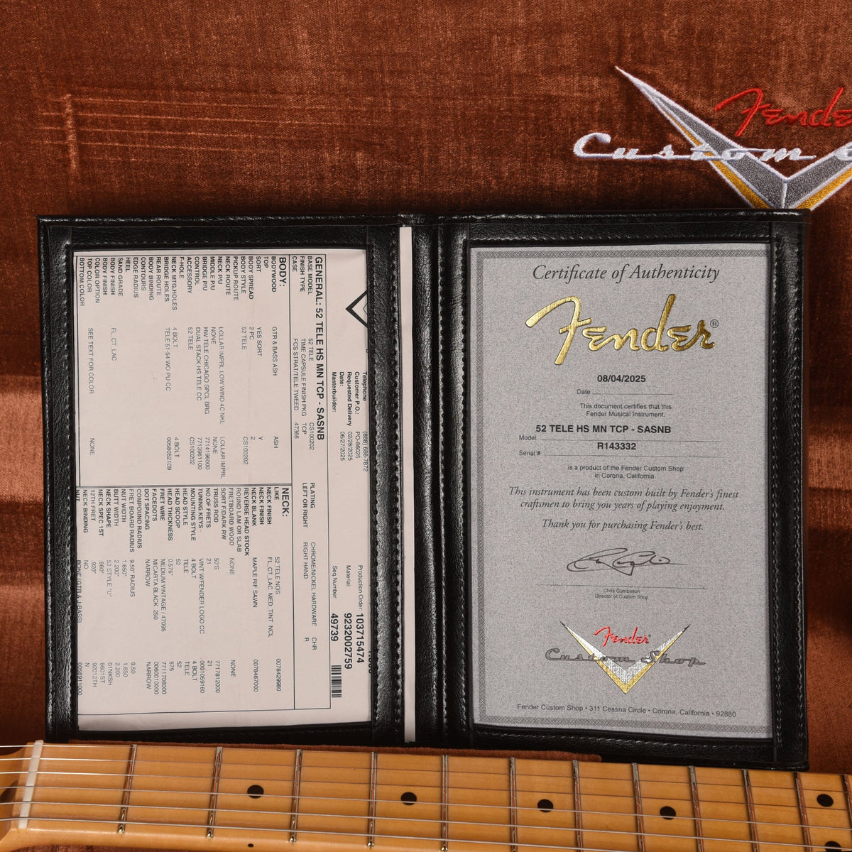 Fender Custom Shop 1952 Telecaster HS "Chicago Special" Time Capsule Super Aged Sonic Blue - View 9 | MusicMarket