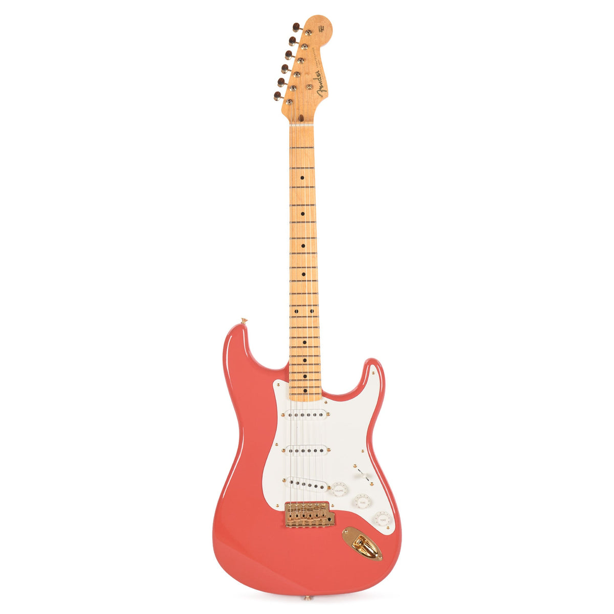 Fender Custom Shop 1955 Stratocaster Deluxe Closet Classic Faded Aged Fiesta Red - View 4 | MusicMarket