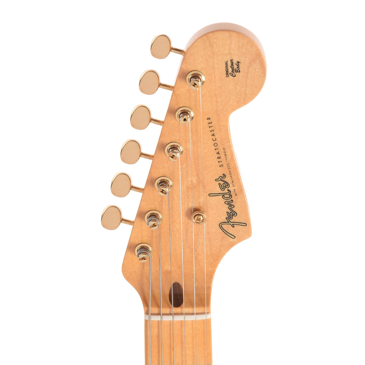 Fender Custom Shop 1955 Stratocaster Deluxe Closet Classic Faded Aged Fiesta Red - View 6 | MusicMarket