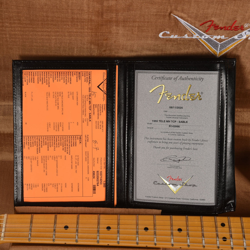 Fender Custom Shop 1955 Telecaster "Chicago Special" Time Capsule Super Aged Black - View 9 | MusicMarket
