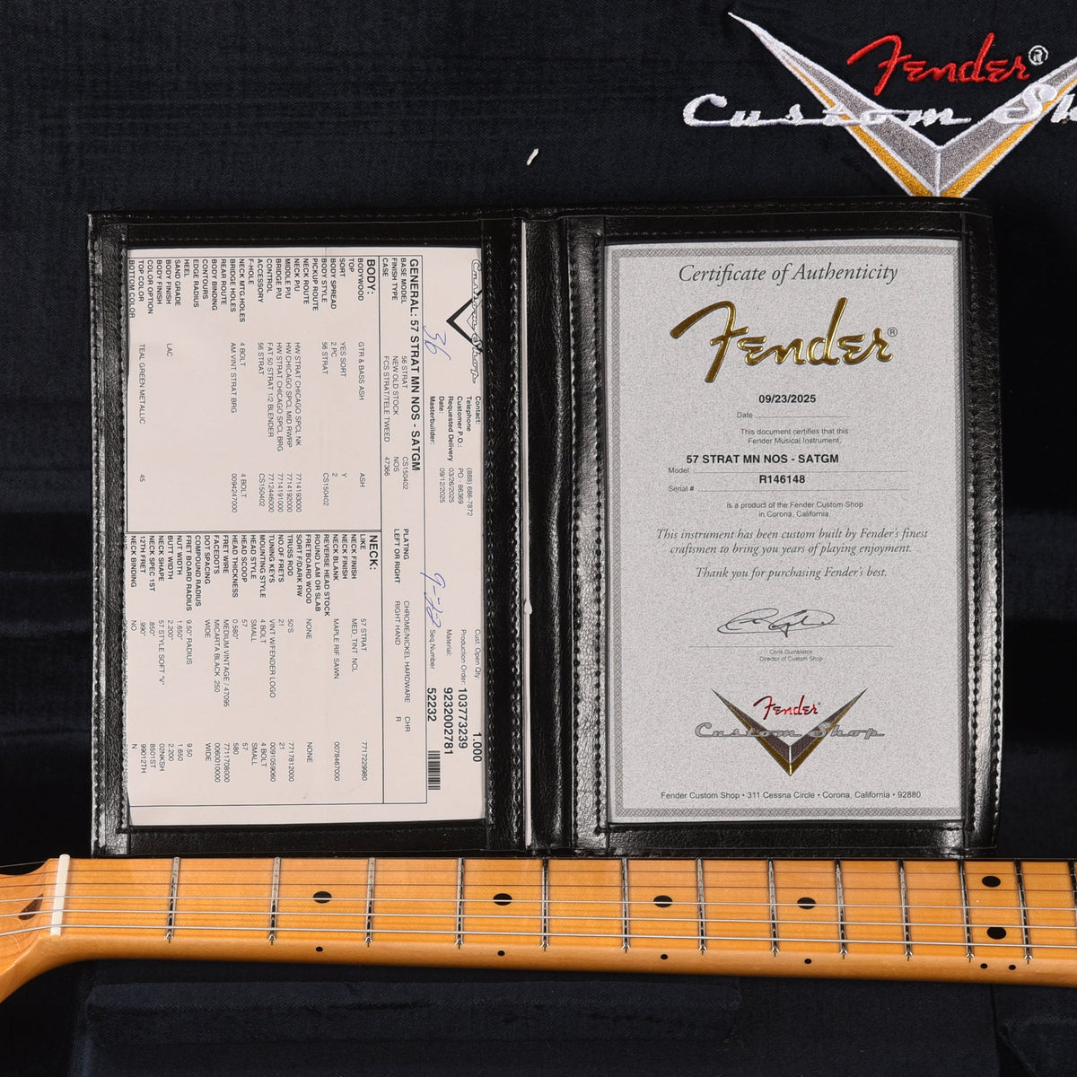 Fender Custom Shop 1957 Stratocaster "Chicago Special" NOS Super Aged Teal Green Metallic - View 9 | MusicMarket