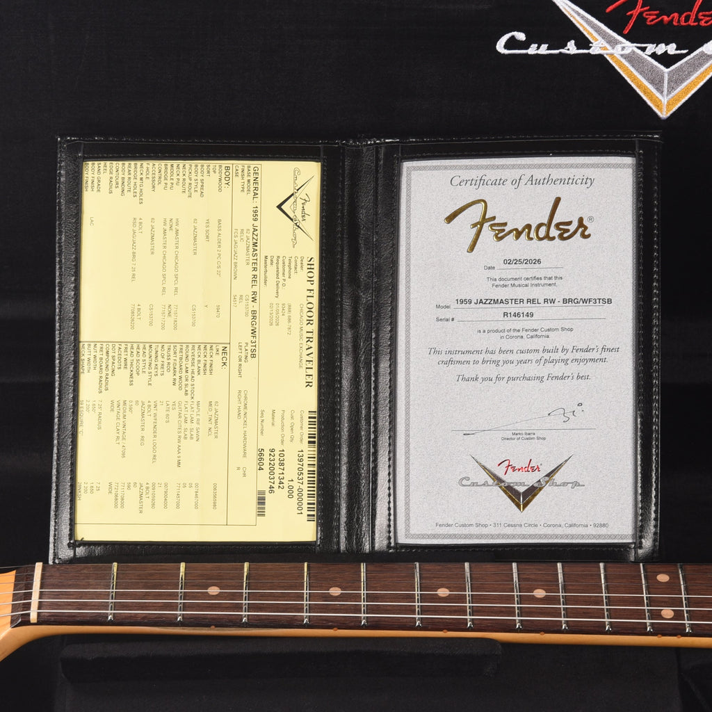 Fender Custom Shop 1959 Jazzmaster "Chicago Special" Relic British Racing Green over Wide Fade 3-Color Sunburst -