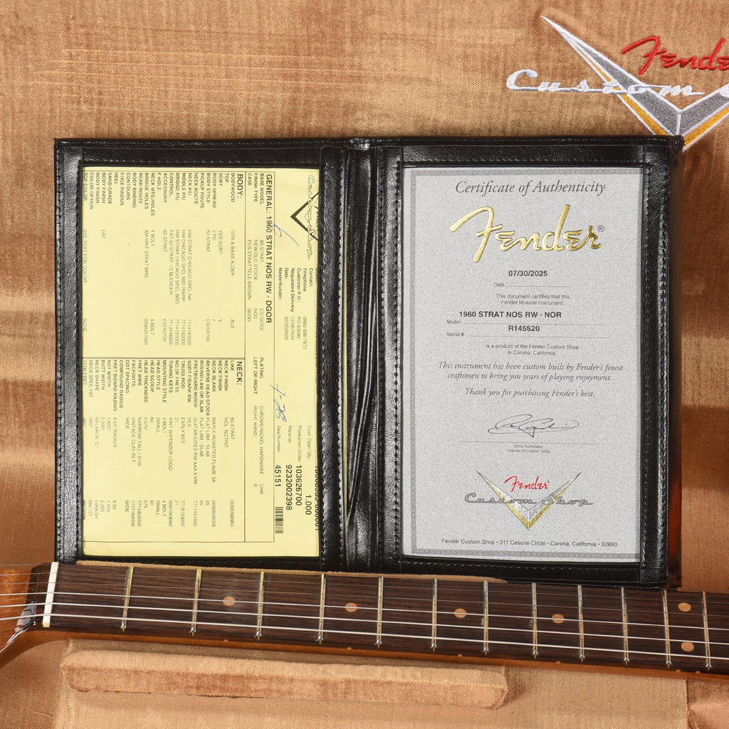 Fender Custom Shop 1960 Stratocaster "Chicago Special" NOS Fluorescent Orange - View 9 | MusicMarket