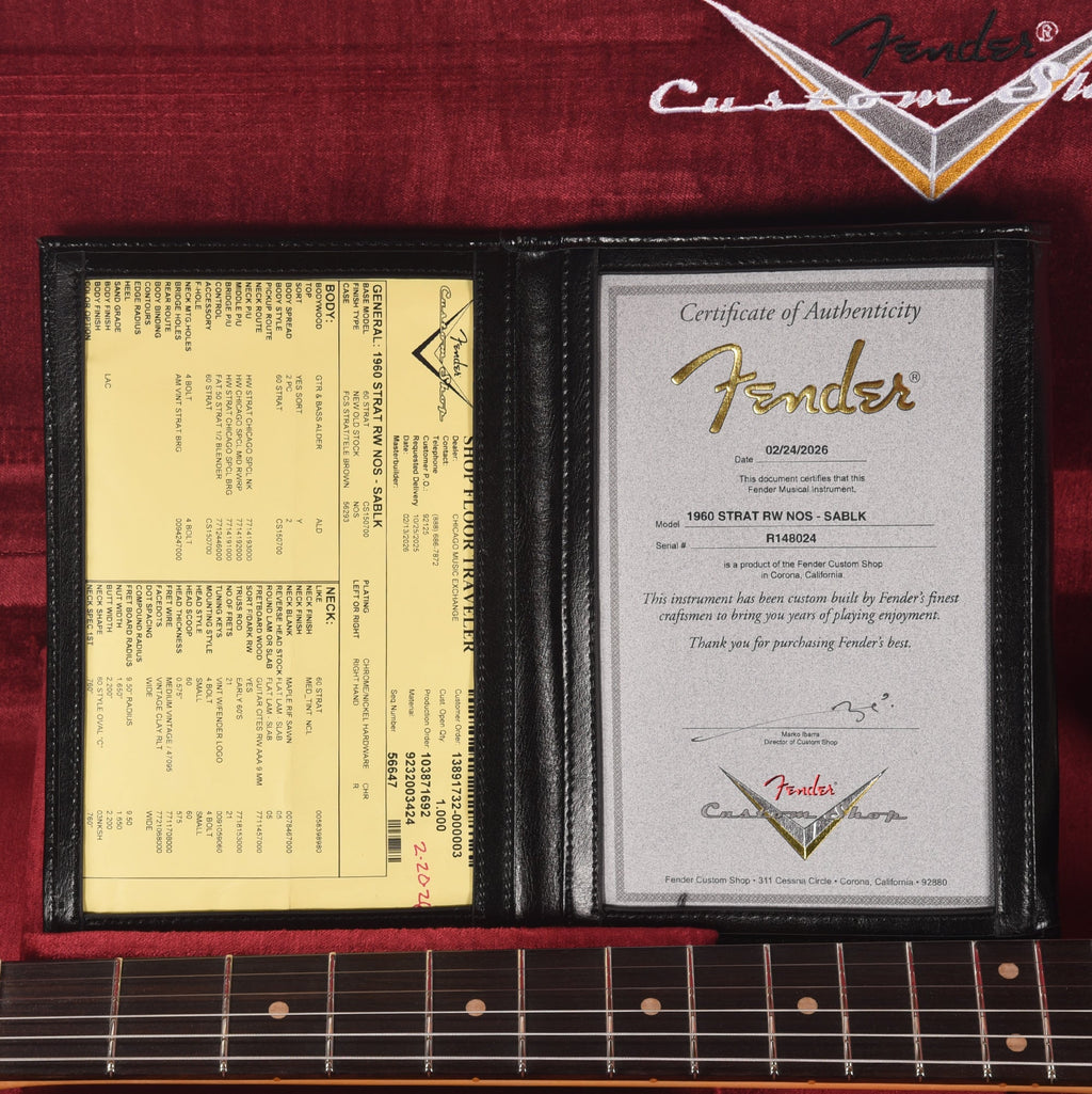 Fender Custom Shop 1960 Stratocaster "Chicago Special" NOS Super Aged Black - View 9 | MusicMarket