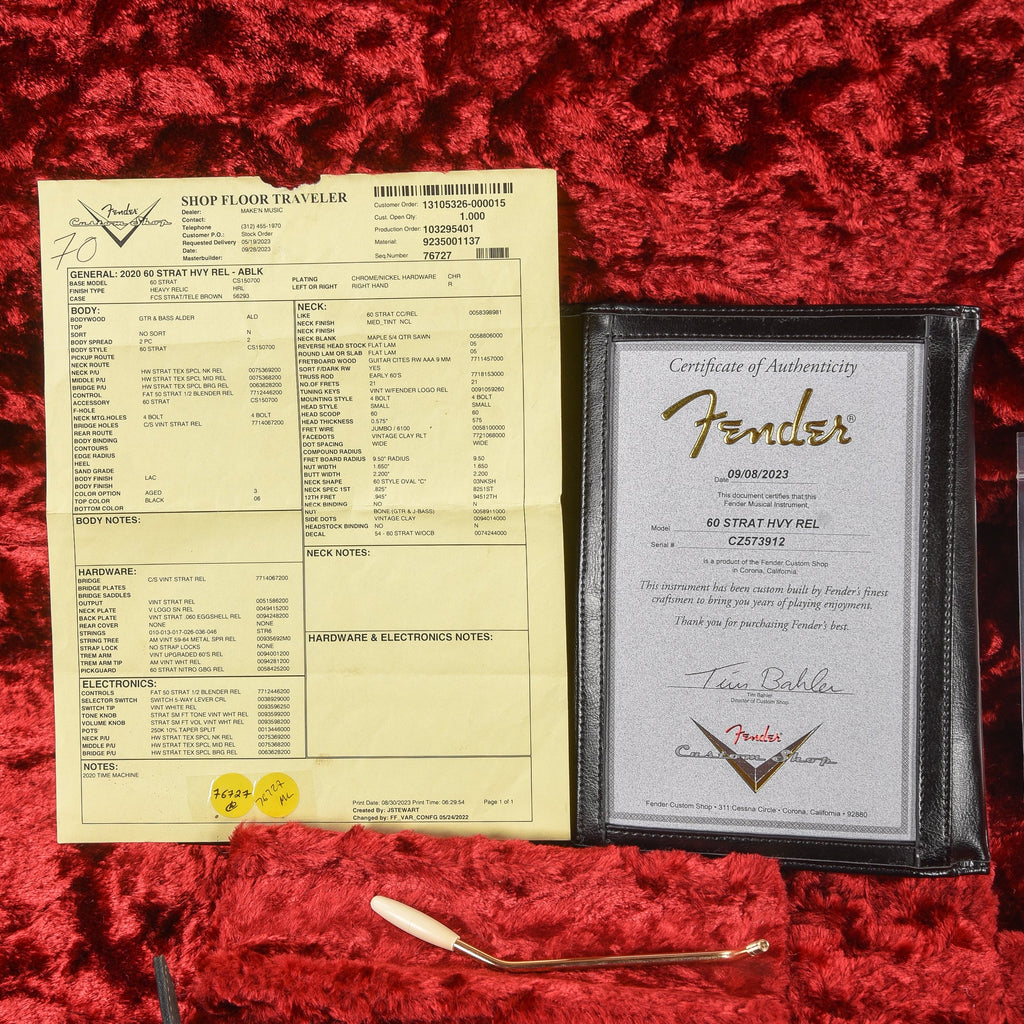Fender Custom Shop 1960 Stratocaster Heavy Relic Black 2023 - View 10 | MusicMarket
