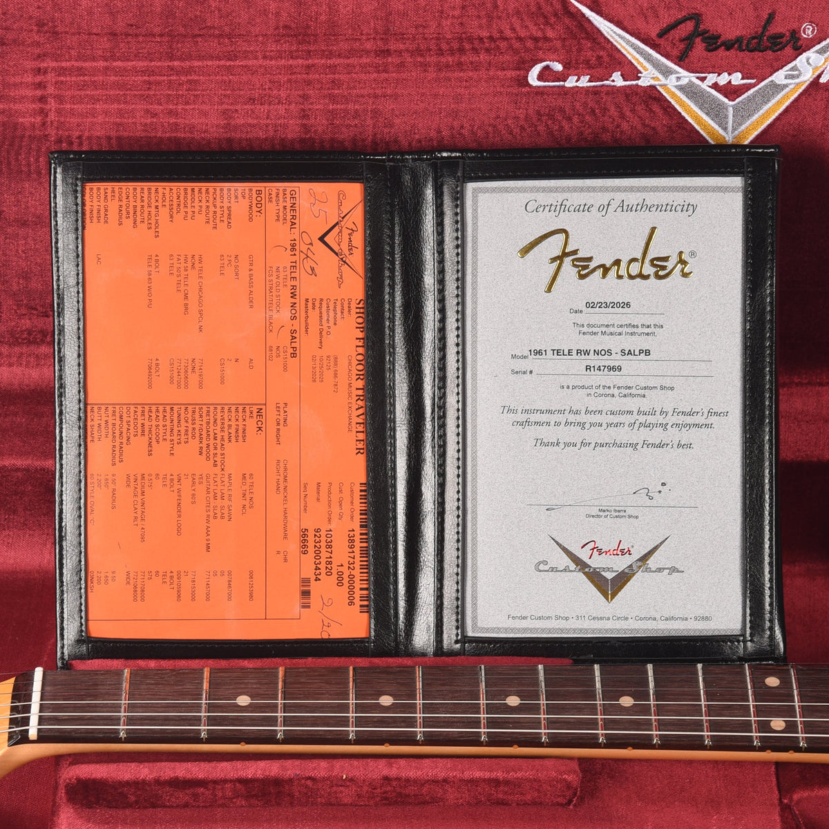 Fender Custom Shop 1961 Telecaster "Chicago Special" NOS Super Aged Lake Placid Blue - View 9 | MusicMarket