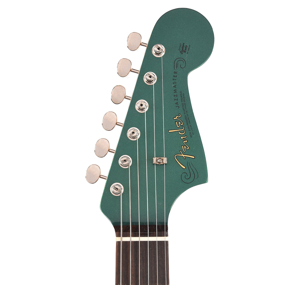 Fender Custom Shop 1962 Jazzmaster NOS British Racing Green w/Olympic White Competition Stripes - View 6 | MusicMarket