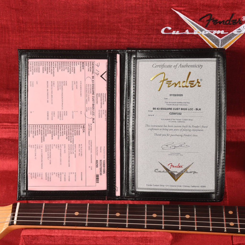 Fender Custom Shop 1963 Esquire Bigsby Deluxe Closet Classic Black - View 9 | MusicMarket