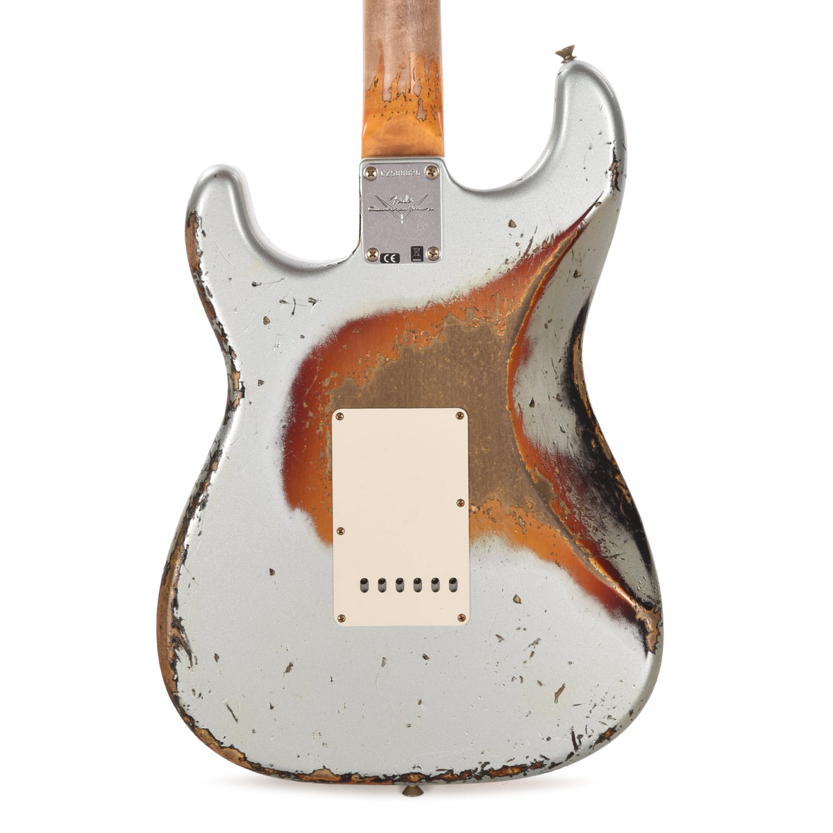 Fender Custom Shop 1965 Stratocaster Super Heavy Relic Super Faded Aged Firemist Silver over 3-Color Sunburst -