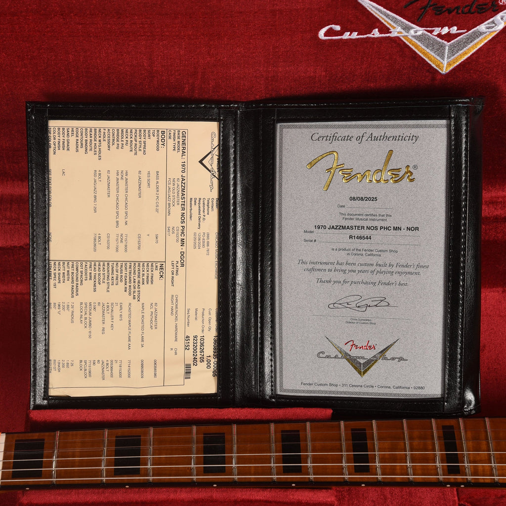 Fender Custom Shop 1970 Jazzmaster "Chicago Special" NOS Fluorescent Orange - View 9 | MusicMarket