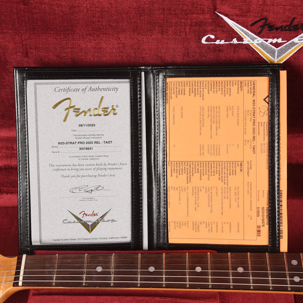 Fender Custom Shop 2025 Strat Pro Relic Taos Turquoise - View 9 | MusicMarket