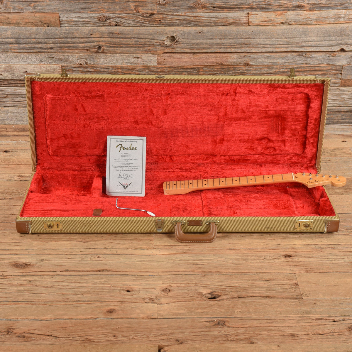 Fender Custom Shop 56 Stratocaster Closet Classic w/Replacement Neck Fiesta Red 2000 - View 9 | MusicMarket