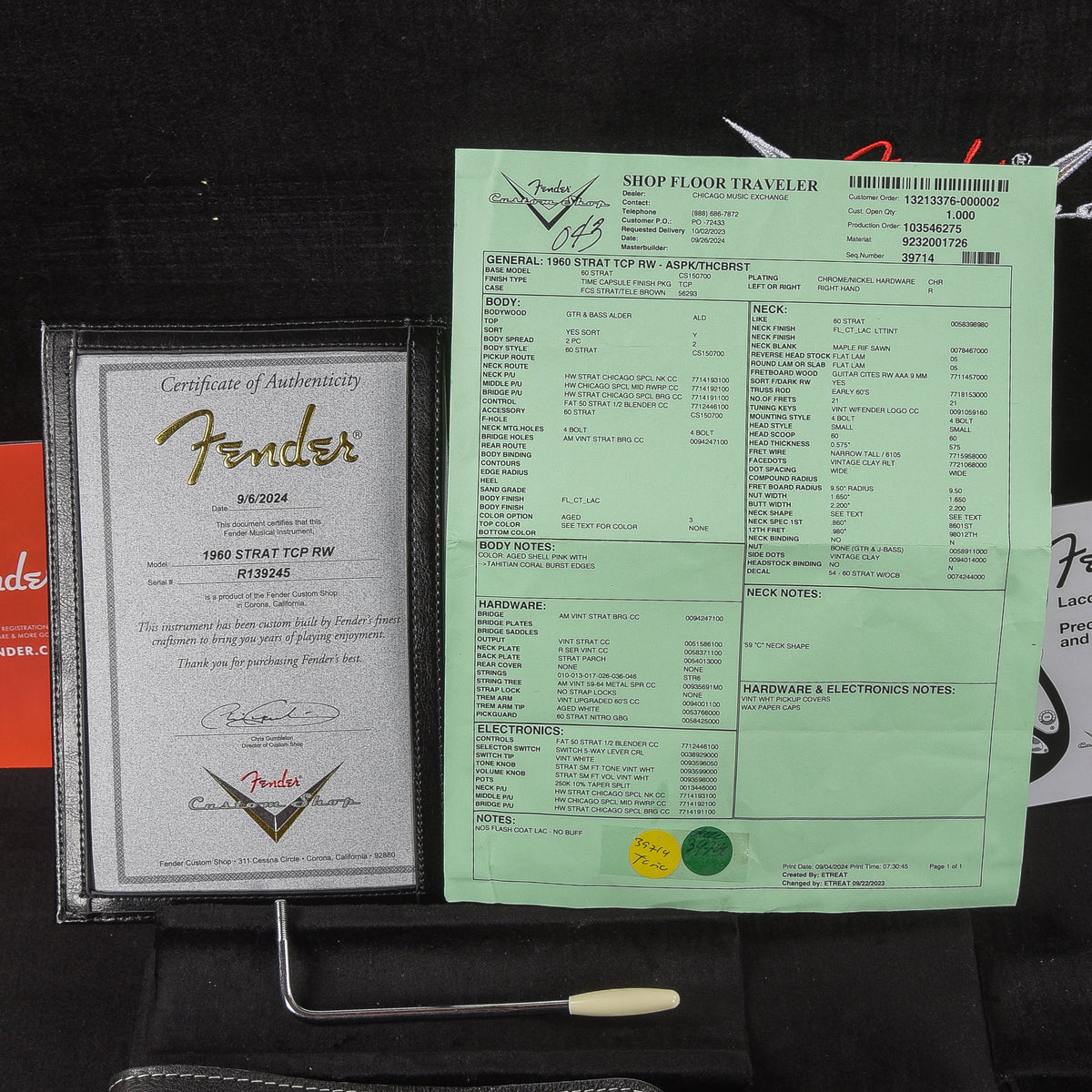 Fender Custom Shop '60 Stratocaster "Chicago Special" Closet Classic Tahitian Coral Burst - View 10 | MusicMarket