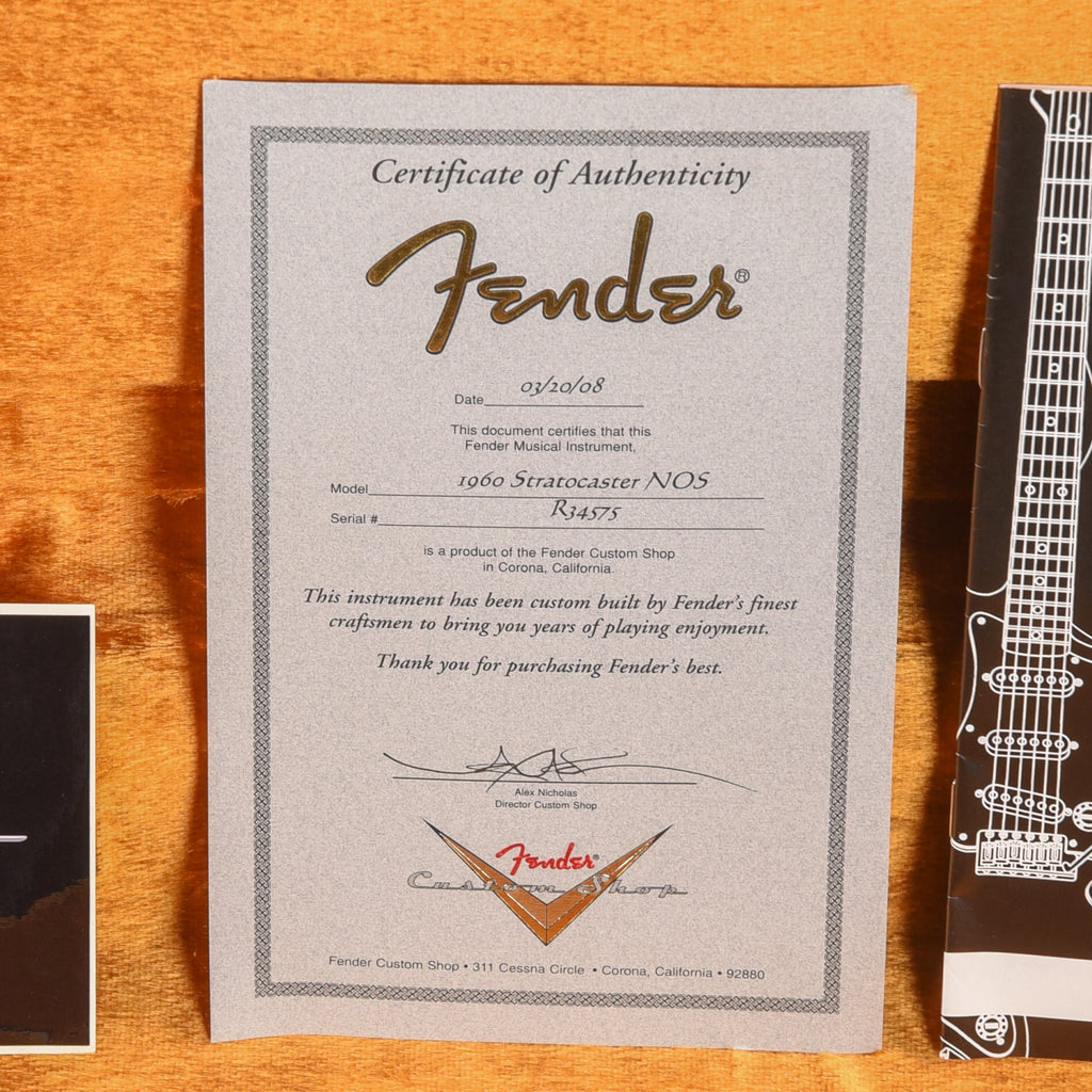 Fender Custom Shop '60 Stratocaster NOS Sunburst 2008 LEFTY - View 10 | MusicMarket