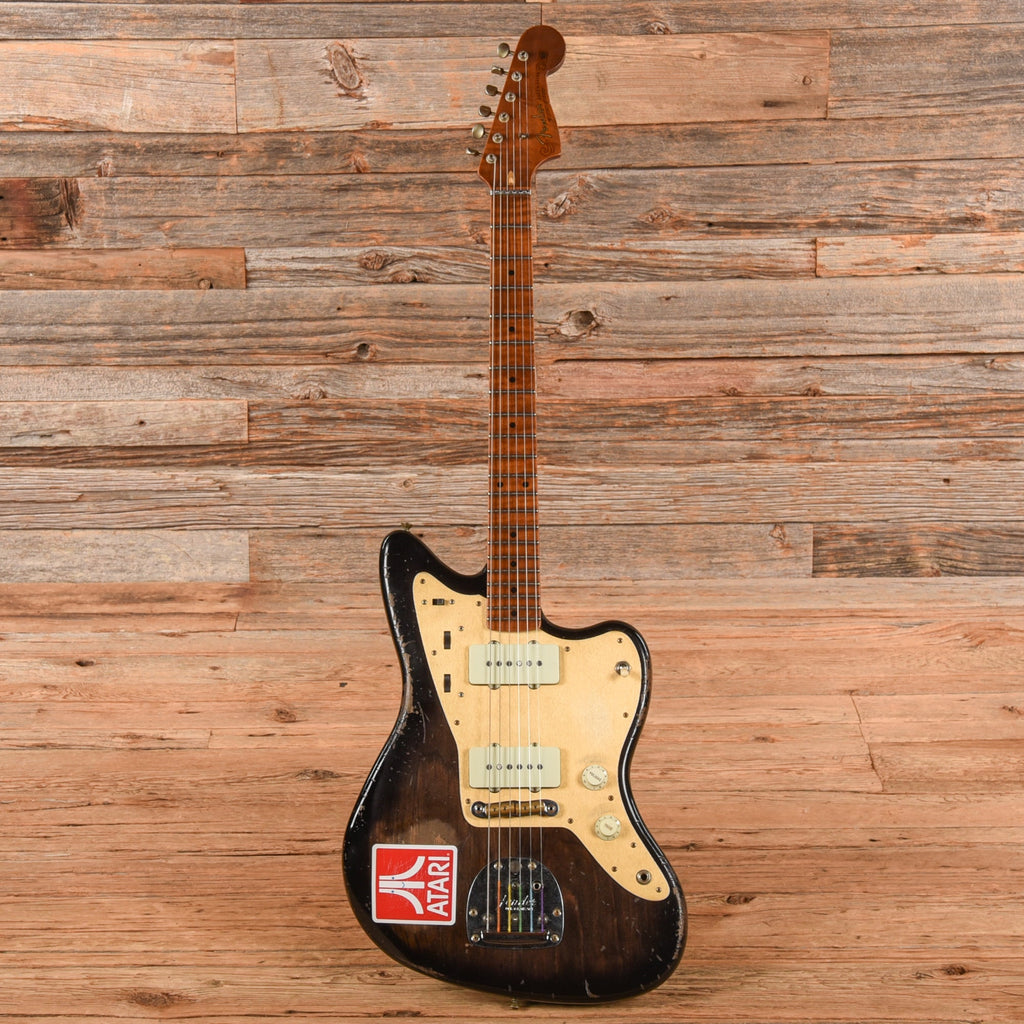 Fender Custom Shop '62 Pine Jazzmaster Heavy Relic Black 2024 - View 4 | MusicMarket