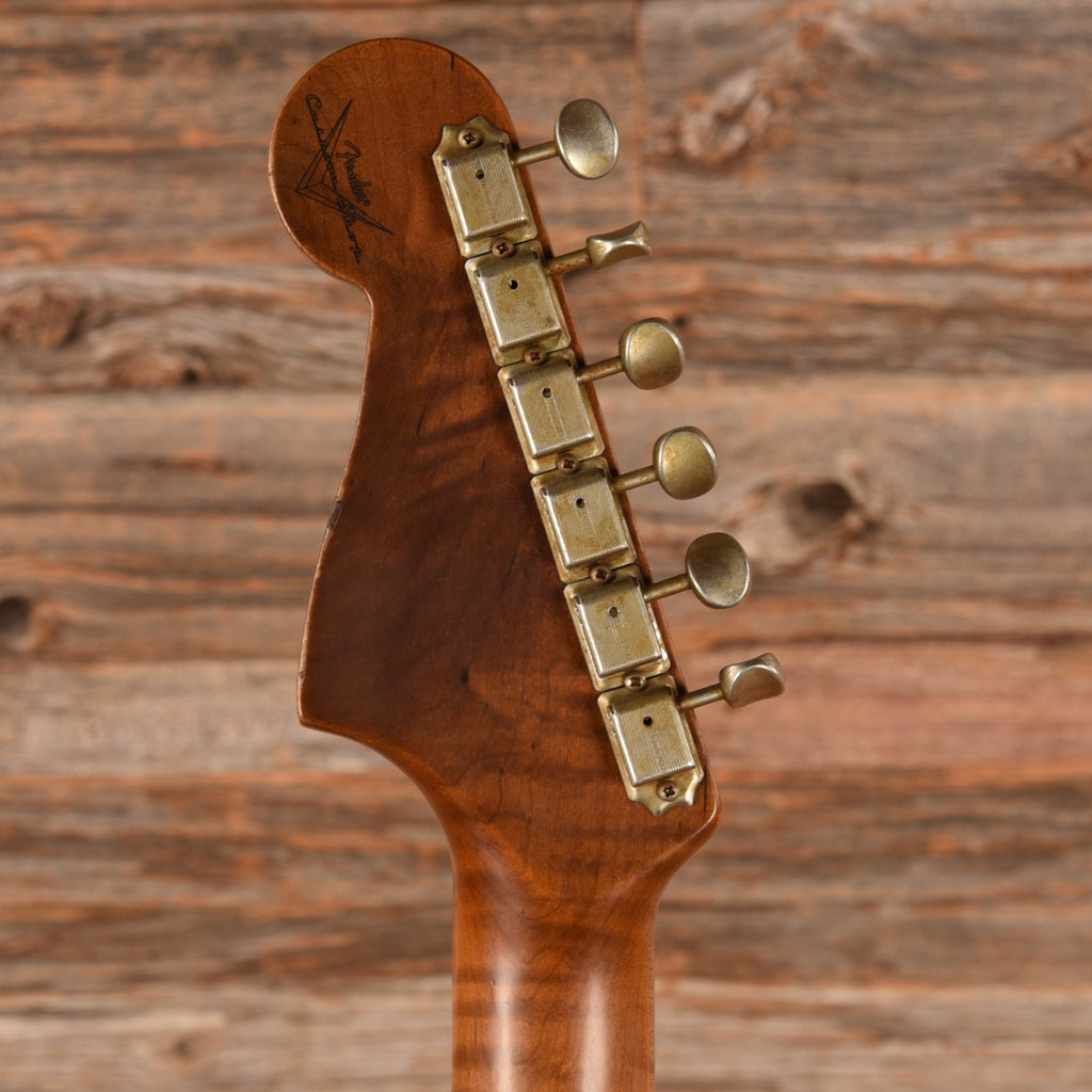 Fender Custom Shop '62 Pine Jazzmaster Heavy Relic Black 2024 - View 7 | MusicMarket