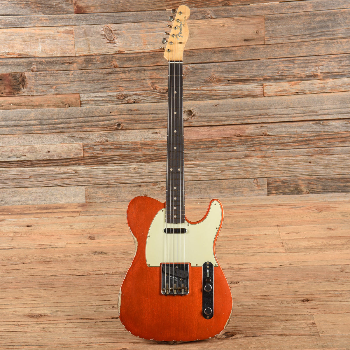Fender Custom Shop '63 Telecaster Relic Candy Tangerine 2022 - View 4 | MusicMarket