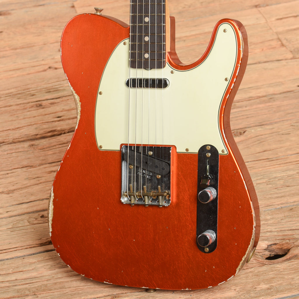 Fender Custom Shop '63 Telecaster Relic Candy Tangerine 2022 - View 2 | MusicMarket