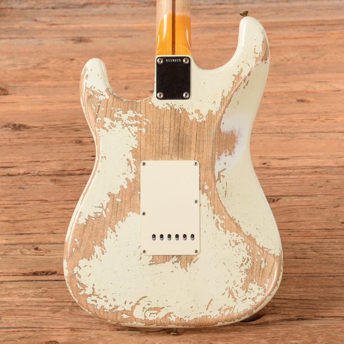 Fender Custom Shop "Chicago Special" '57 Stratocaster Super Heavy Relic Aged Olympic White 2021 - View 3 | MusicMarket