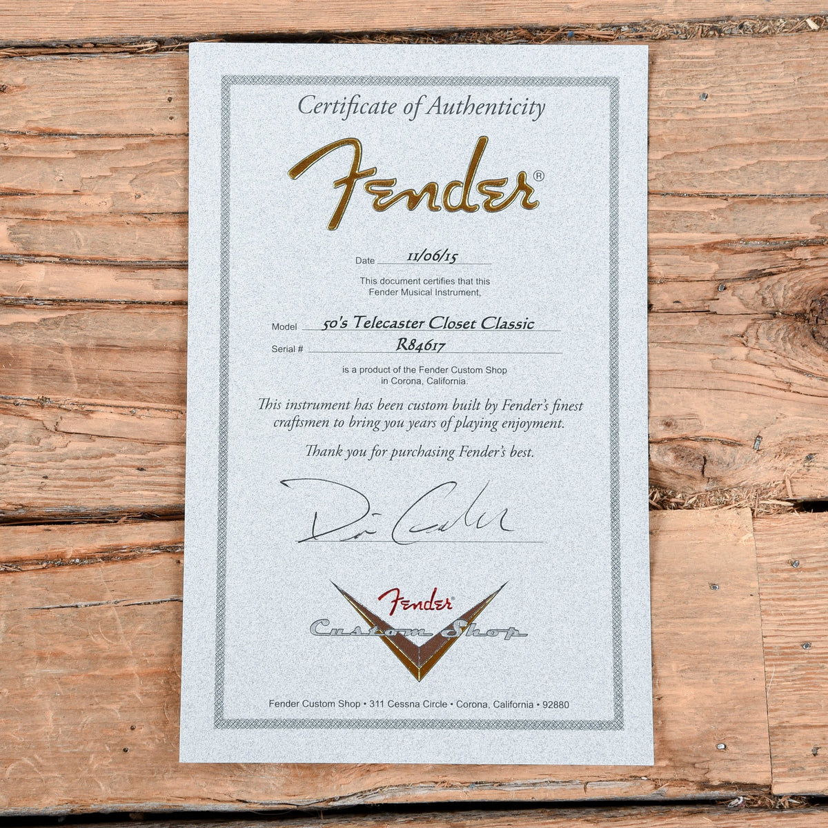 Fender Custom Shop Dennis Galuszka Masterbuilt 1950s Telecaster Closet Classic Butterscotch Blonde 2015 - View 12