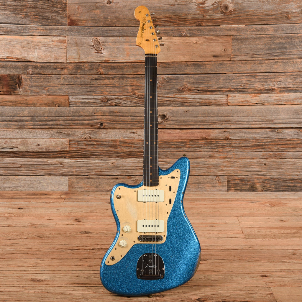 Fender Custom Shop Jazzmaster Blue Sparkle 2022 LEFTY - View 5 | MusicMarket