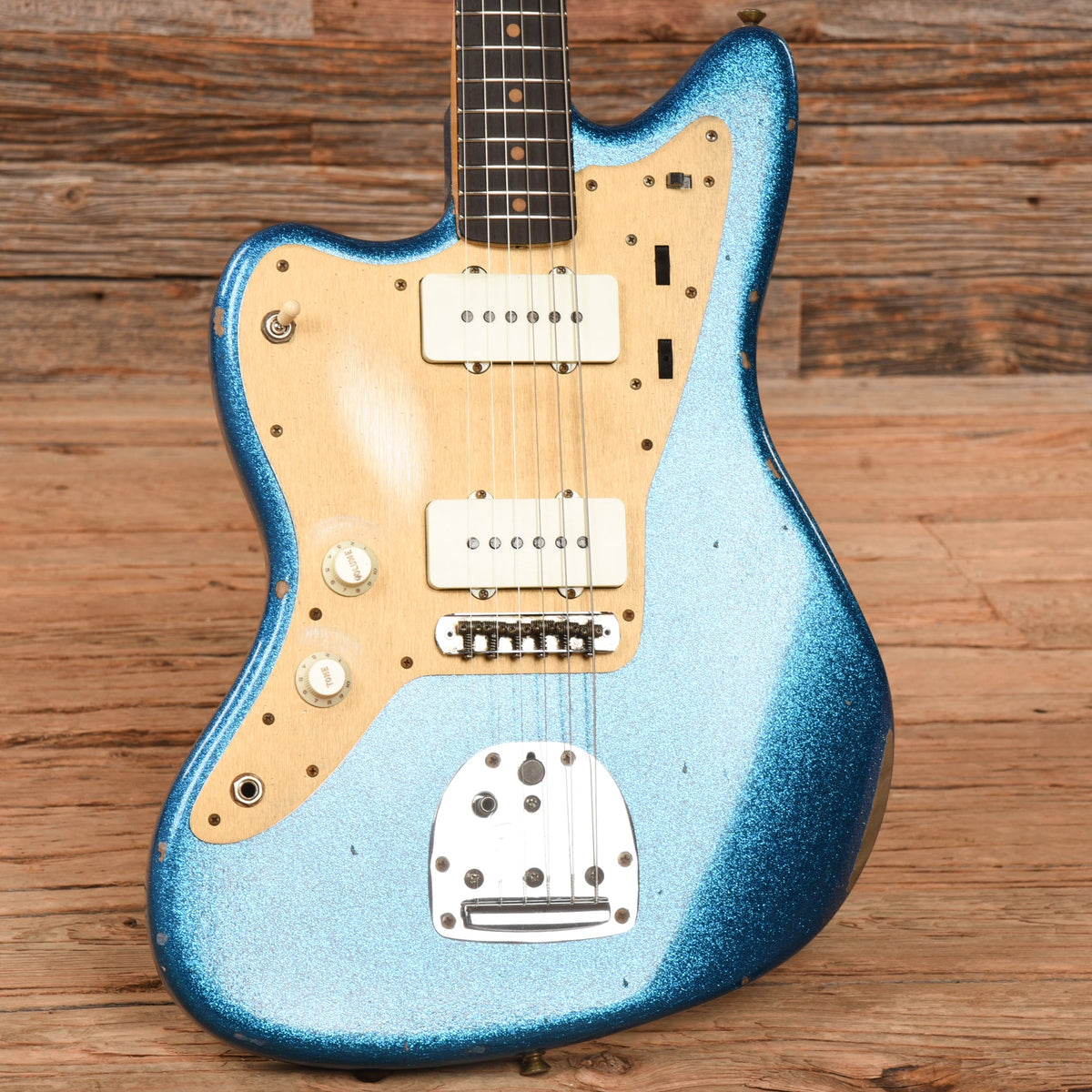 Fender Custom Shop Jazzmaster Blue Sparkle 2022 LEFTY - View 8 | MusicMarket