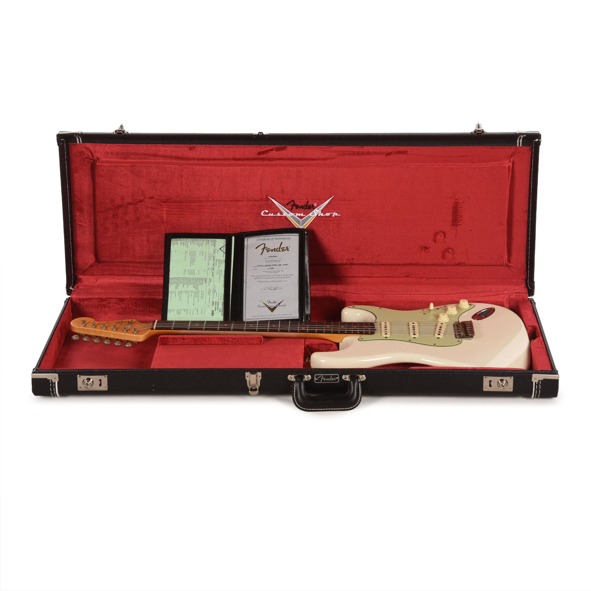Fender Custom Shop Limited Edition 1964 L-Series Stratocaster Journeyman Relic Aged Olympic White - View 8 | MusicMarket