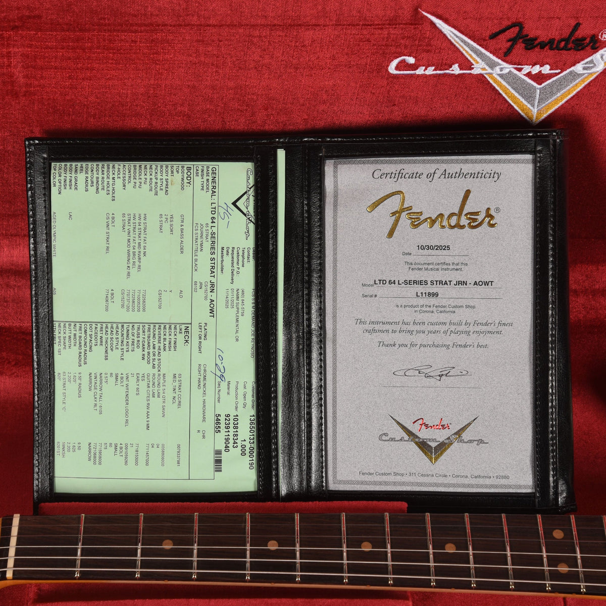 Fender Custom Shop Limited Edition 1964 L-Series Stratocaster Journeyman Relic Aged Olympic White - View 9 | MusicMarket