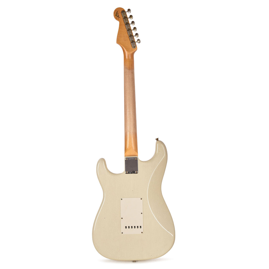 Fender Custom Shop Limited Edition 1964 L-Series Stratocaster Journeyman Relic Aged Olympic White - View 5 | MusicMarket
