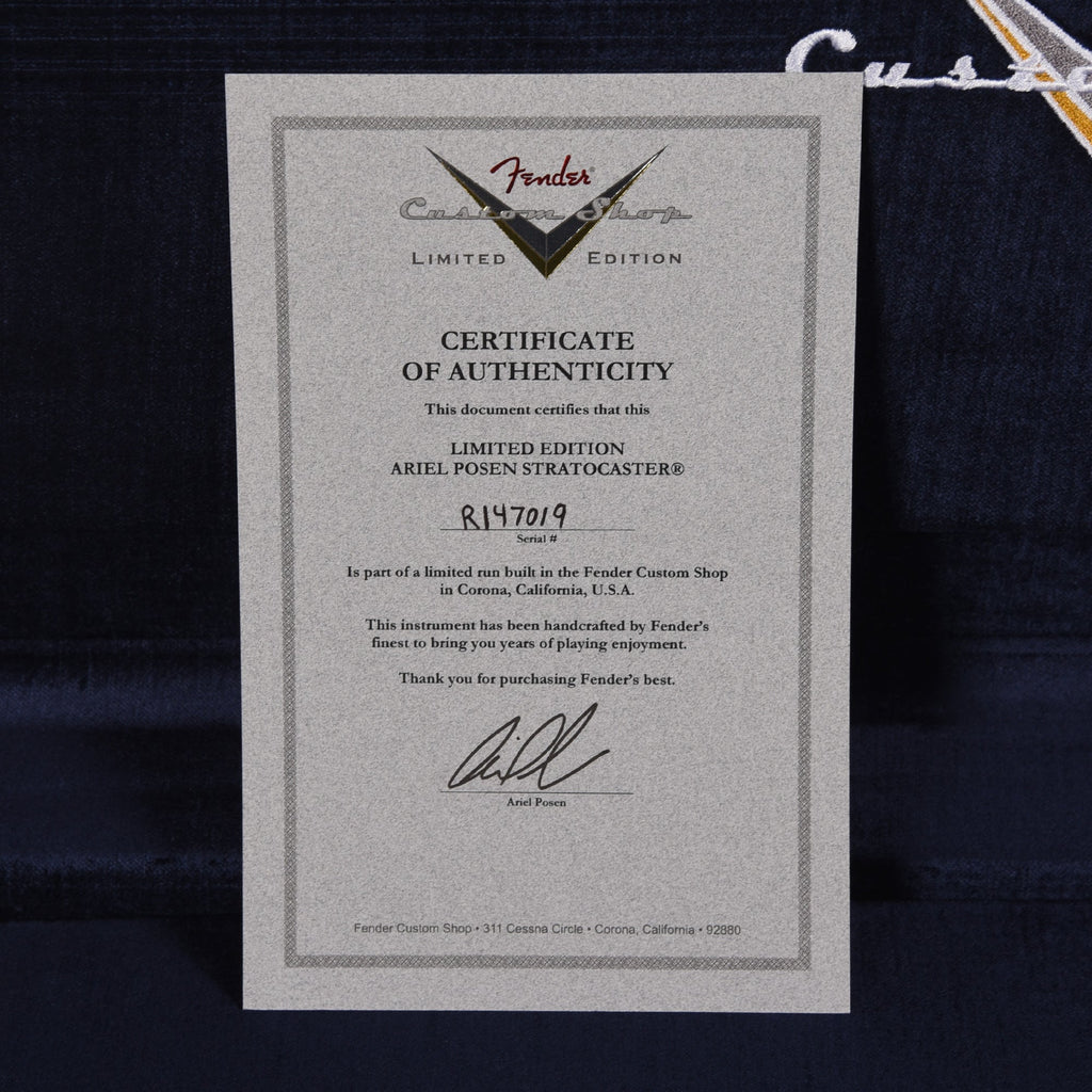 Fender Custom Shop Limited Edition Ariel Posen Stratocaster Relic Faded Lake Placid Blue - View 10 | MusicMarket