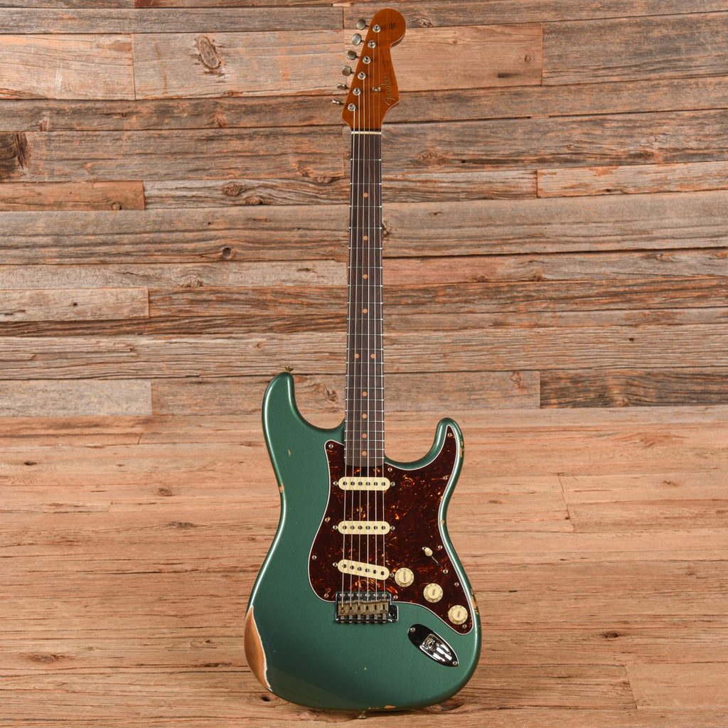 Fender Custom Shop LTD '63 Stratocaster Relic Aged Sherwood Metallic 2023 - View 4 | MusicMarket