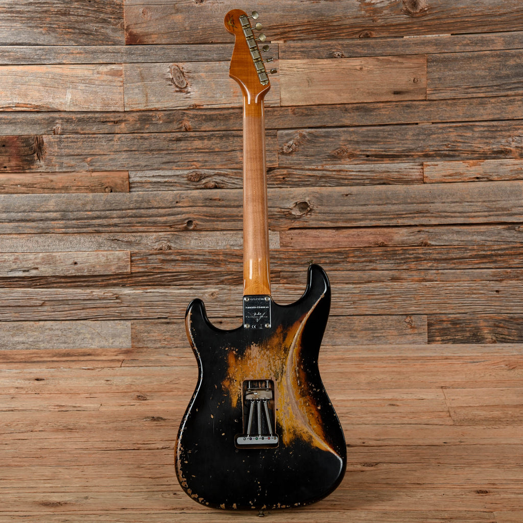 Fender Custom Shop LTD Roasted 61 Stratocaster Super Heavy Relic Black Over 3-Tone Sunburst 2023 - View 5 | MusicMarket