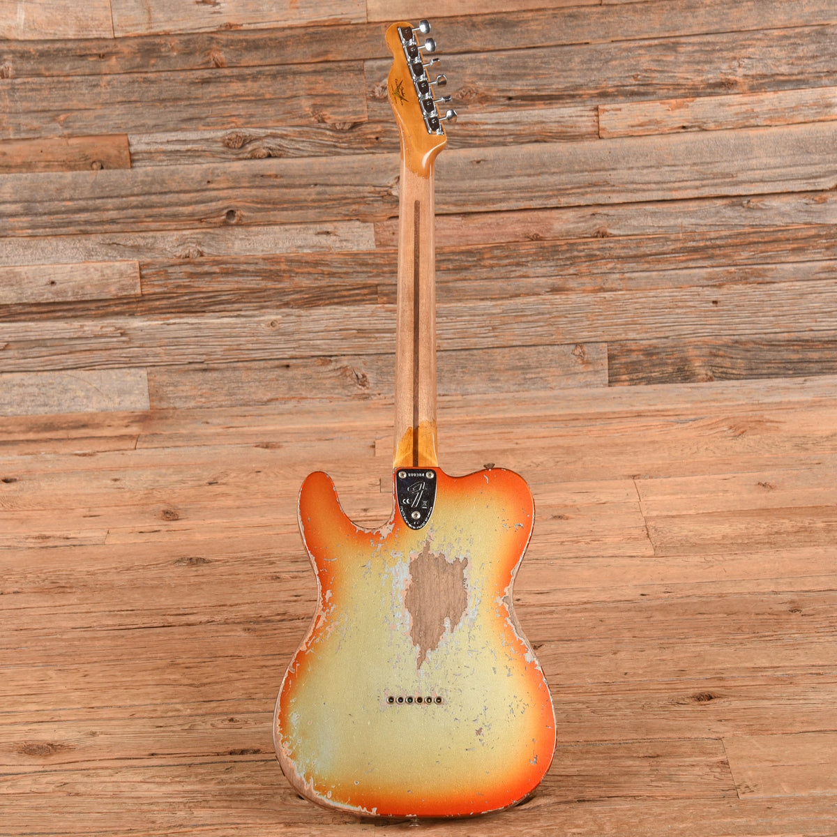 Fender Custom Shop LTD Telecaster Custom Super Heavy Relic Aged Firemist Silver with Aged Candy Tangerine Burst