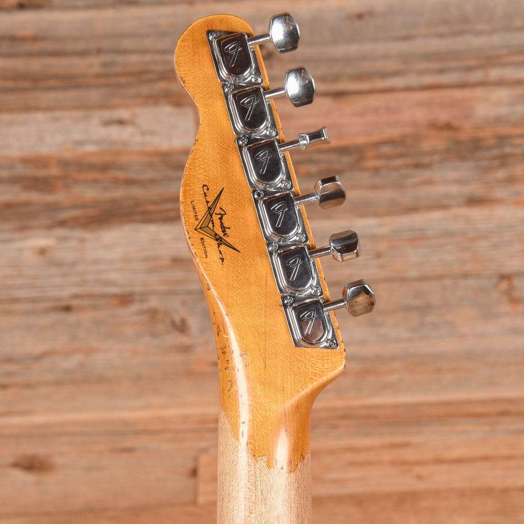 Fender Custom Shop LTD Telecaster Custom Super Heavy Relic Aged Firemist Silver with Aged Candy Tangerine Burst