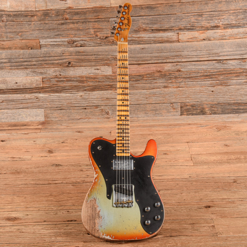 Fender Custom Shop LTD Telecaster Custom Super Heavy Relic Aged Firemist Silver with Aged Candy Tangerine Burst