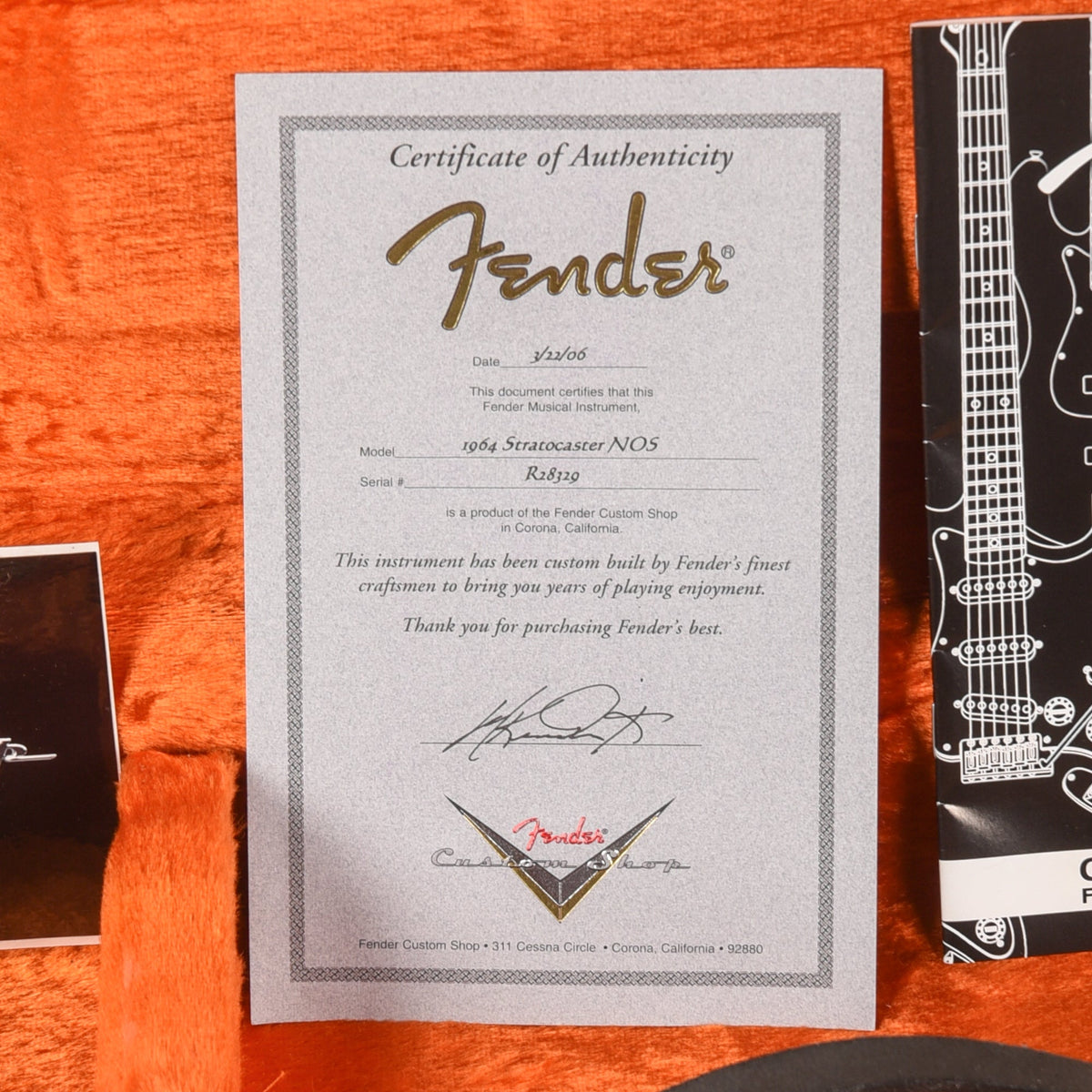 Fender Custom Shop Mark Kendrick Masterbuilt '64 Stratocaster NOS Lake Placid Blue 2006 - View 10 | MusicMarket