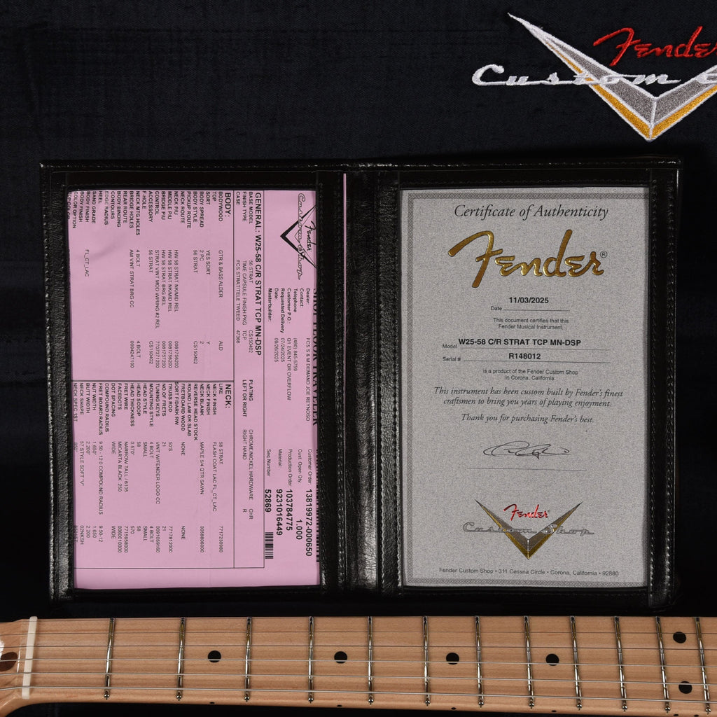 Fender Custom Shop NAMM Limited Edition 1958 Compound Radius Stratocaster Time Capsule Dirty Shell Pink - View 9 |