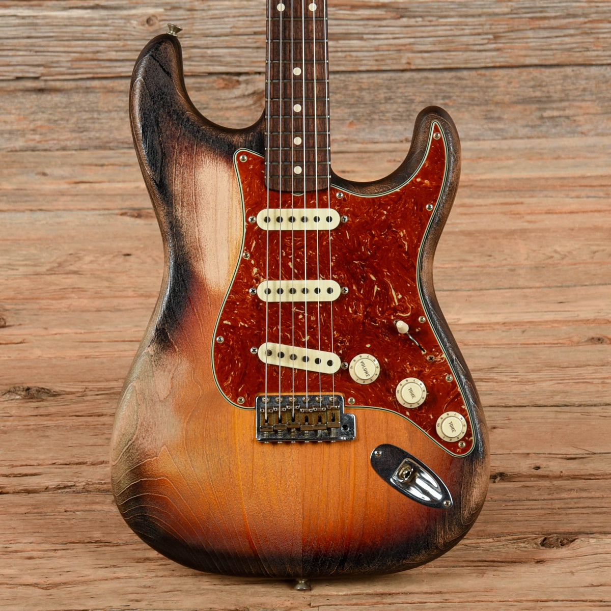Fender Custom Shop Paul Waller Masterbuilt Sand Blast Stratocaster 3-Tone Sunburst 2023 - MusicMarket