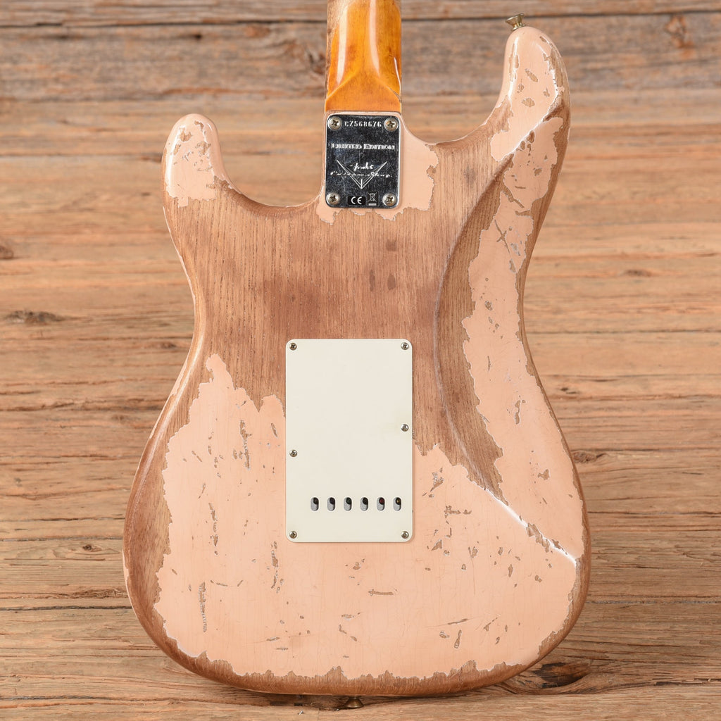 Fender Custom Shop Red Hot Stratocaster Super Heavy Relic Aged Faded Shell Pink 2023 - View 3 | MusicMarket