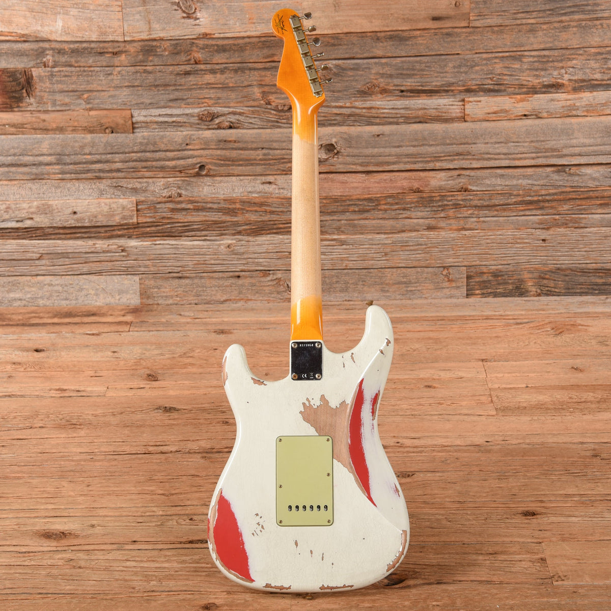 Fender Custom Shop White Lightning 2.0 Stratocaster Heavy Relic Aged Olympic White Over Fiesta Red 2022 - View 5 |