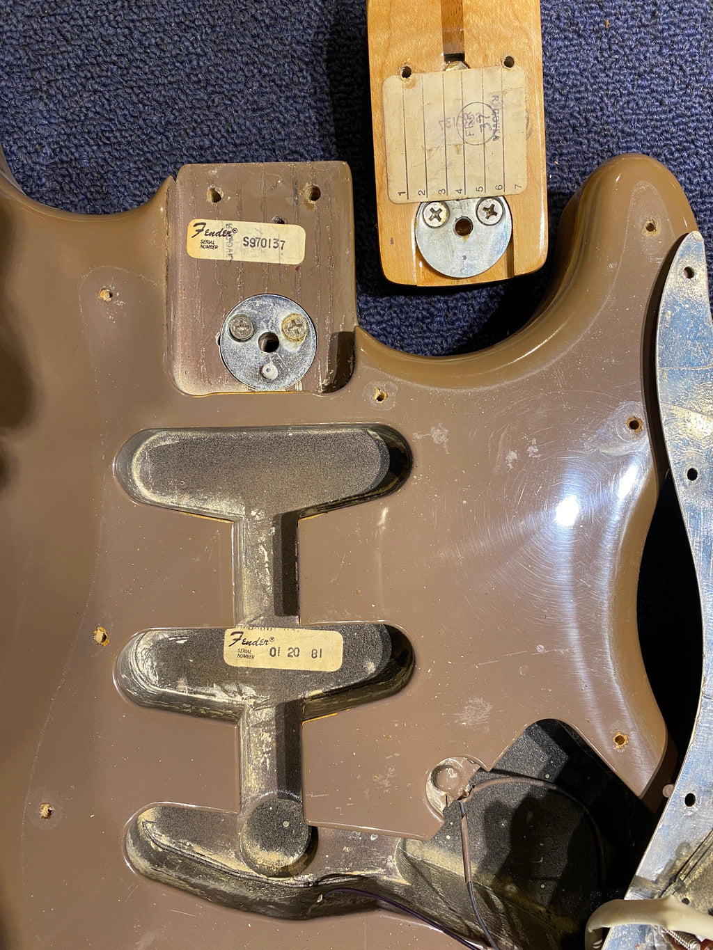 Fender International Series Stratocaster Hardtail Sahara Toupe 1981 - View 10 | MusicMarket
