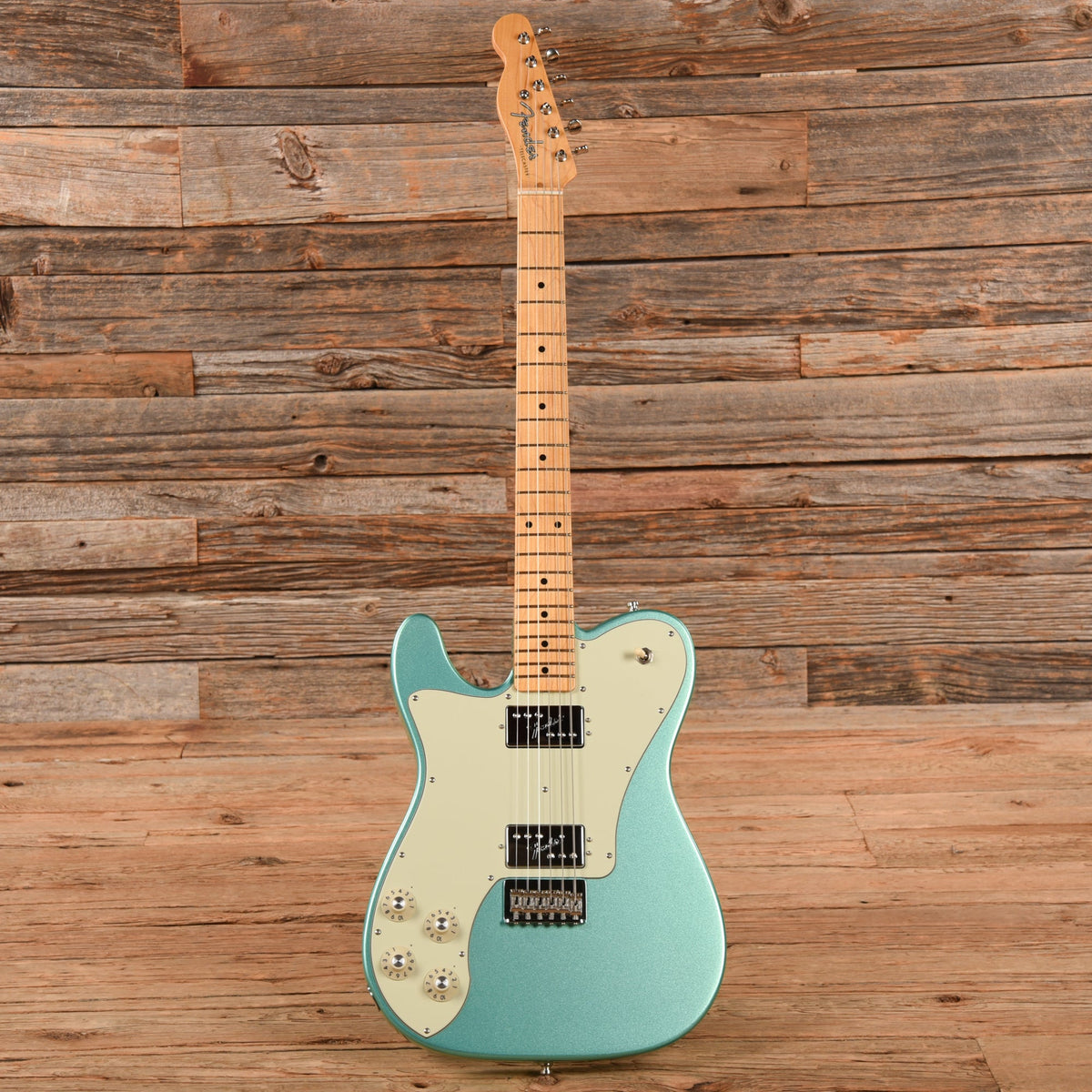 Fender Mod Shop Telecaster Deluxe Mystic Sea Foam Green 2023 LEFTY - View 4 | MusicMarket